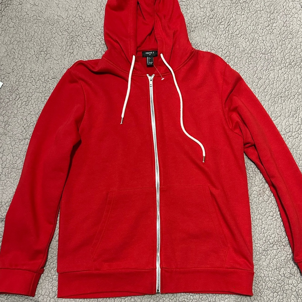 Forever 21 Vibrant Red Hoodie